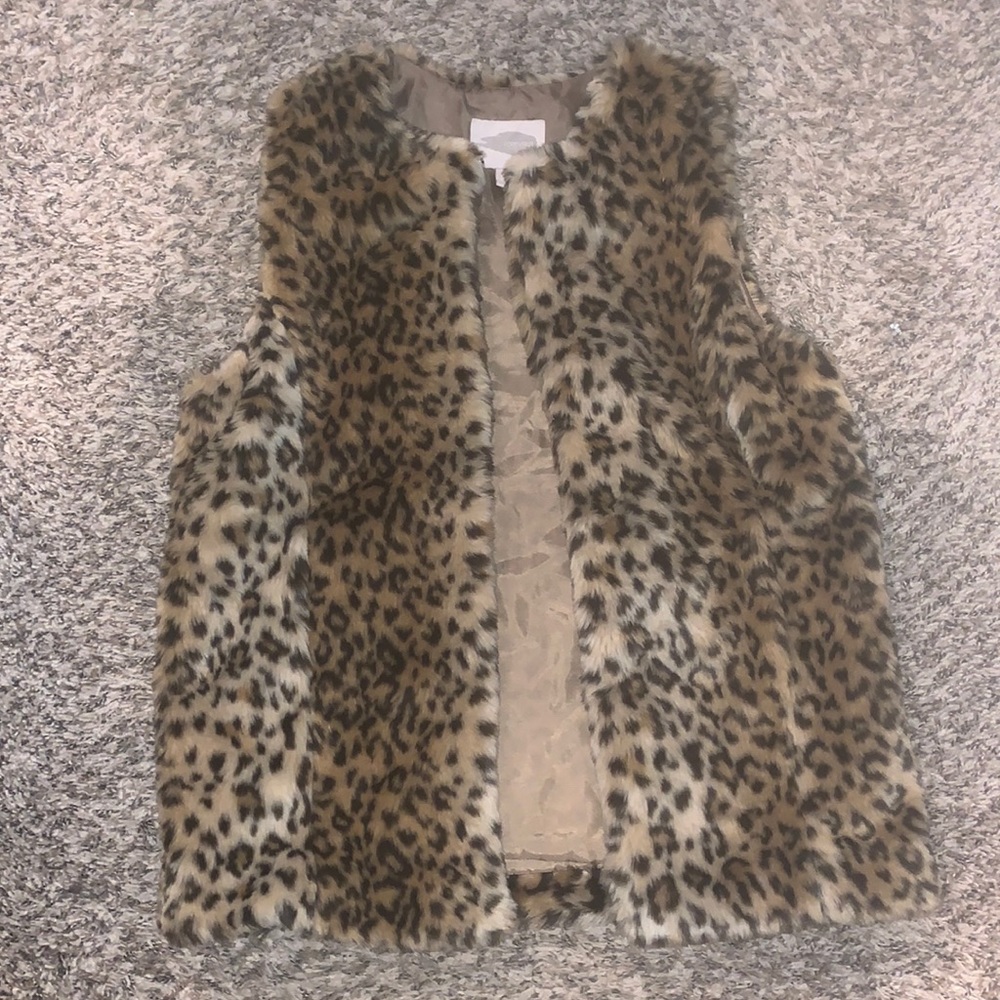 Leopard Faux Fur Vest